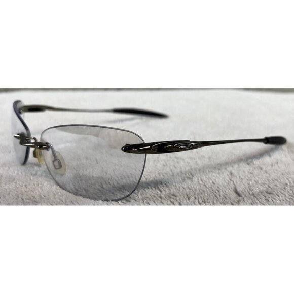 小物 OAKLEY Why 8.1 X-L Rimless Eyewear OAKLEY WHY 8.1 75-511 RIMLESS SPORT WRAP SUNGLASSES brown metal